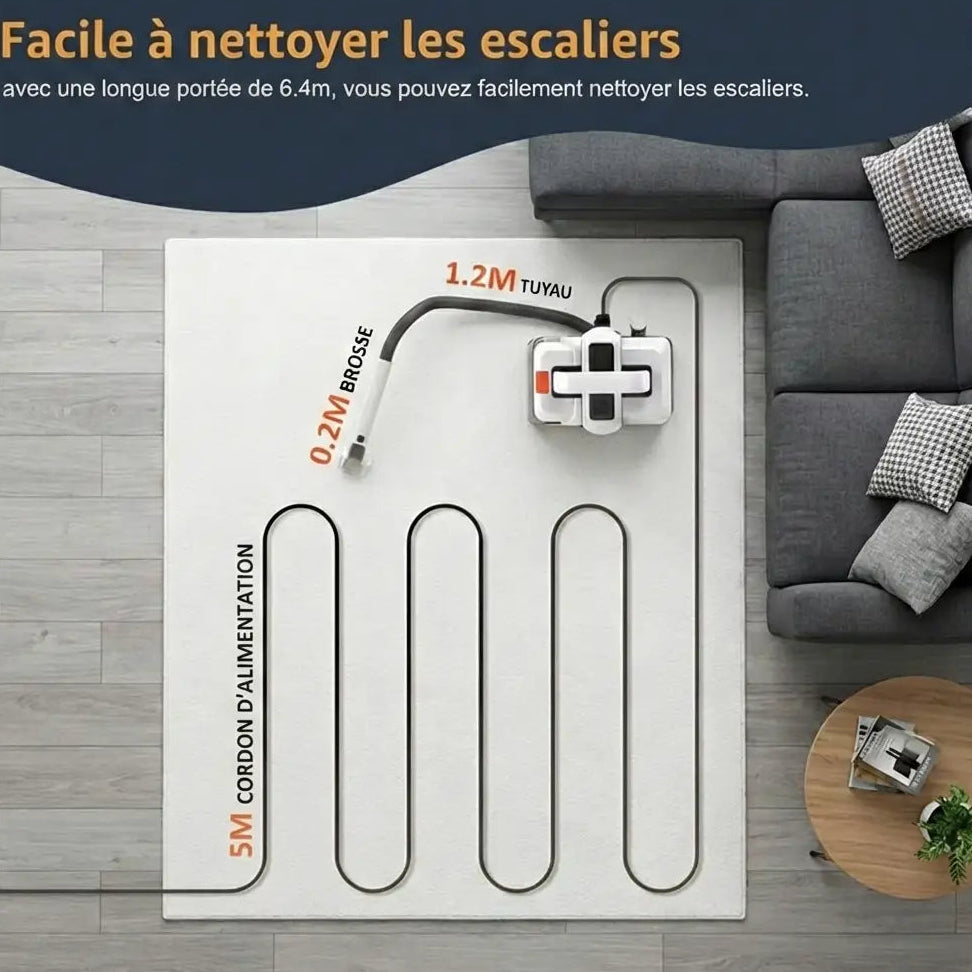 Nettoyeur de tapis portatif 750W – voiture, canapé & textiles