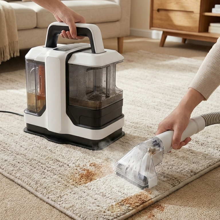 Nettoyeur de tapis portatif 750W – voiture, canapé & textiles