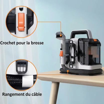 Nettoyeur de tapis portatif 750W – voiture, canapé & textiles